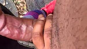 deepthroat session outdoors with a unique twist