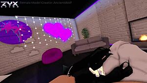 Intense Group Fucking Slutty Whorblox Girl in 3D Creampie Session