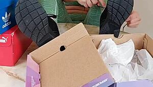 sneaker unboxing and try on