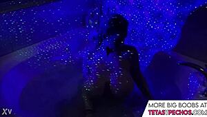 Big Blue Tits Soaked In Intense Bath Tub Action