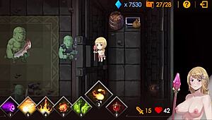 Blonde queen bound and creampied in dungeon