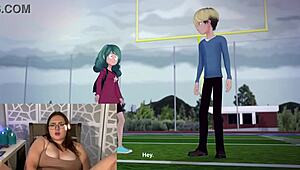 Prostitute in cartoon reality uses toys to squirt and cum with viewer part 2