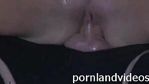 Watch this horny teen 18+ brunette jump on that hard cock!