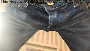 Detailed scene of peeing in bed, capturing the moment of relief and warmth