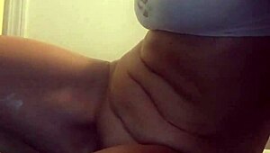 wife secretly fucks huge dildo solo in hidden spot