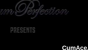 Unusual Hottie Receives Facial and Swallows Cum