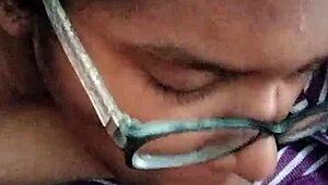Watch Her Suck With Glasses On!