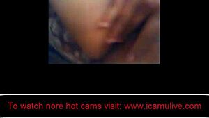 Seductive girl pleasures herself on live webcam