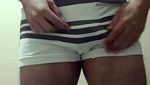 this gay guy in sexy cueca flaunts his big ass