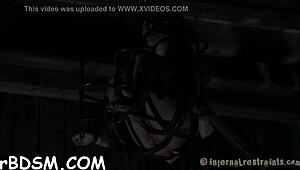 hey, watch this brunette slave in pov bondage using toys for intense masturbation and fucking