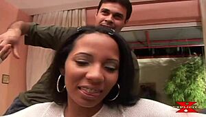 Watch this latina take double penetration!