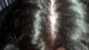 Latina amateur eagerly sucks massive big black cock in sloppy blowjob.