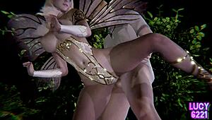 Blonde Spirit with Big Tits Receives Creampie After Oral Sex in 3D Porn