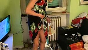 Shemale Ecaterina Intensely Pisses Into The Glass