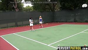 I caught two teen chicks fucking outdoors in hidden pov reality