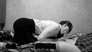 ivypoisonsex teases boss with deepthroat in lingerie at home