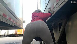 hey, check this horny ebony truck driver clip! 😍