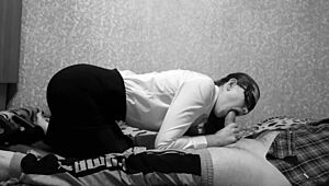 ivypoisonsex teases boss with deepthroat in lingerie at home