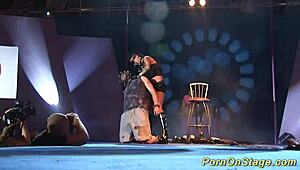 Crazy Fetish Show On Stage