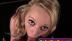 Chloe Diamond Receives Facial Cumshot in POV Blowjob Scene