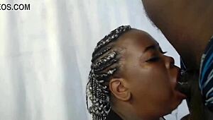 Ebony Deepthroat Suck And Swallow