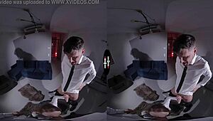 hey, exploring that dark vr room with a shaved brunette for some intense blowjob and sex action 😏💦