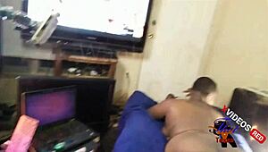 Ass worship with that african american big ass milf.