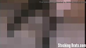 we put on these sexy stockings for you to give a footjob and suckin'