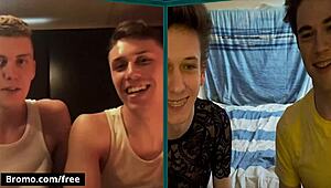 अरे वाह, जैकब जोन्स, आइजक जेक और जोशुआ स्टॉर्म घर पर उंगली, ब्लोजॉब और गांड चुदाई से गे सेक्स वर्कआउट जारी रखे