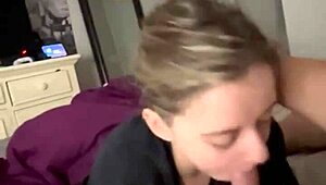 Watch me SUCK my boyfriend's cock for fun. I love gagging on it every time.