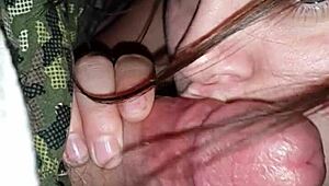 Amateur Husband Gets Blowjob and Creampie Sex with Wife