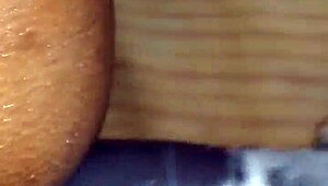 My wife surprises me with a homemade dildo for some amateur pegging fun in our bedroom.