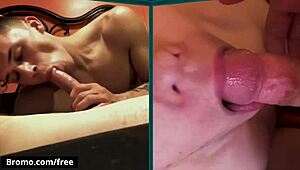 अरे वाह, जैकब जोन्स, आइजक जेक और जोशुआ स्टॉर्म घर पर उंगली, ब्लोजॉब और गांड चुदाई से गे सेक्स वर्कआउट जारी रखे