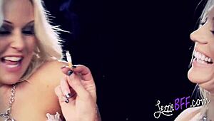hey girls, let's chat about our big tits lesbian smoking fun with blonde duo vibes
