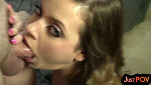 Babe deepthroats neighbor in POV 😈