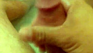 Bisexual guy jerks off in bathtub pool scene