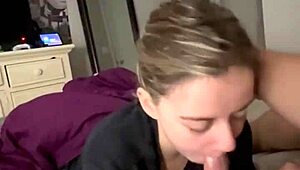 Watch me SUCK my boyfriend's cock for fun. I love gagging on it every time.