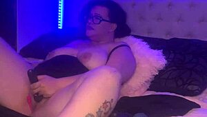 Hot solo brunette plays for 20 minutes with intense orgasm in lingerie.