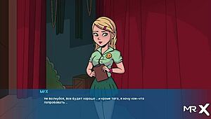 blowjob scene before the show in camppinewood cartoon style