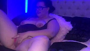 Hot solo brunette plays for 20 minutes with intense orgasm in lingerie.