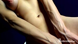 trinity reveals her nude belly in gay fetish show