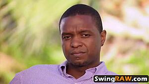 swingers orgy with wild brunette