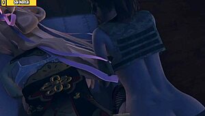 Two juicy girls enjoy threesome with lucky guy