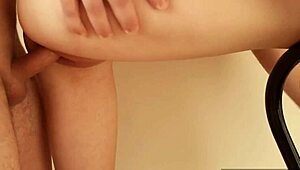 Fuck that small brunette hard in doggy!