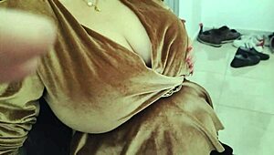 Blonde in Pantyhose Gives Handjob at Dinner Table