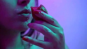 natalie enjoys food on her body!