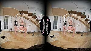 solo blonde fuck doll sweet ammy masturbates in vr