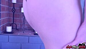 Busty milf sofie marie teases with natural tits before intense pov blowjob on cock