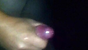 She stripped naked in the dark nature, oiled her body in stockings, and got cum publicly.