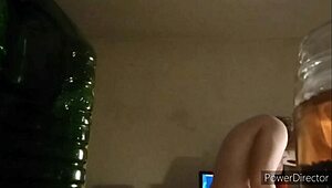 Two amateur girls with big natural tits explore their petite bodies